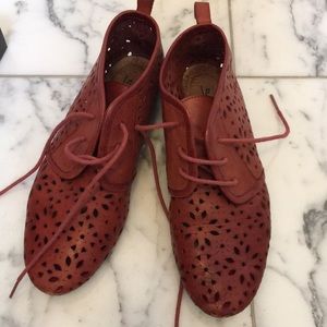 Sixty Seven Lazer Cut leather booties